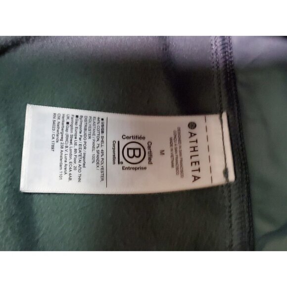 ATHLETA Women's Medium Triumph Hybrid Half Zip Windbreaker‎ Jacket Green - Picture 5 of 7